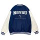 【熱銷商品，下單即出】NSYSU美式經典棒球外套_海洋藍