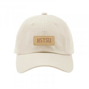 NSYSU皮革標老帽_象牙白