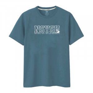 【限量現貨，售完不補】NSYSU風帆字框純棉短T_普魯士藍
