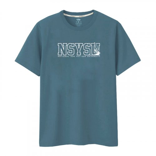 【限量現貨，售完不補】NSYSU風帆字框純棉短T_普魯士藍