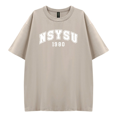 【絕版出清，售完不補】NSYSU好涼的寬版短T_花生冰(淺卡其)