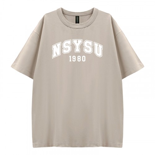 【絕版出清，售完不補】NSYSU好涼的寬版短T_花生冰(淺卡其)