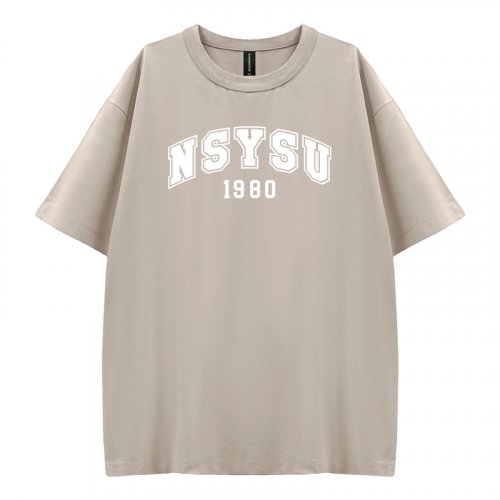 【夏季新品，5/23陸續出貨】NSYSU好涼的寬版短T_花生冰(淺卡其)