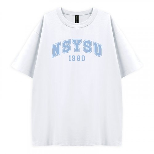 【夏季新品，5/23陸續出貨】NSYSU好涼的寬版短T_雪花冰(白)