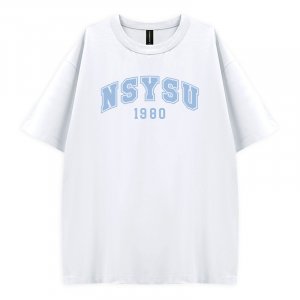 【夏季新品，現貨販售】NSYSU好涼的寬版短T_雪花冰(白)