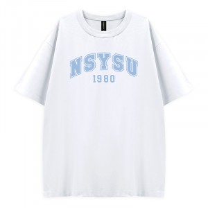 【夏季新品，現貨販售】NSYSU好涼的寬版短T_雪花冰(白)
