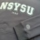【限量現貨，售完為止】NSYSU立體毛巾繡落肩帽T_摩卡灰