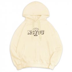 【預購至11/2，11/24陸續出貨】NSYSU冬日輕甜系落肩帽T_奶霜白