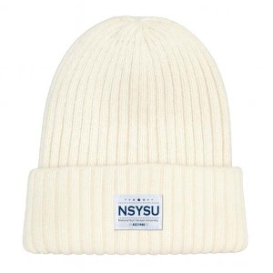 【2025新品上市】NSYSU經典織標QQ毛帽_米白