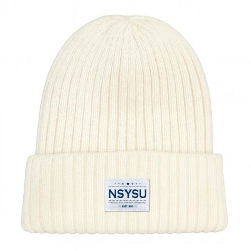 【2025新品上市】NSYSU經典織標QQ毛帽_米白 【2025新品上市】NSYSU經典織標QQ毛帽_米白