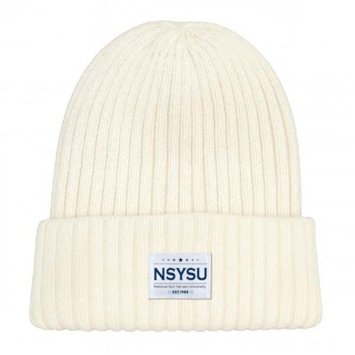 【2025新品上市】NSYSU經典織標QQ毛帽_米白 【2025新品上市】NSYSU經典織標QQ毛帽_米白