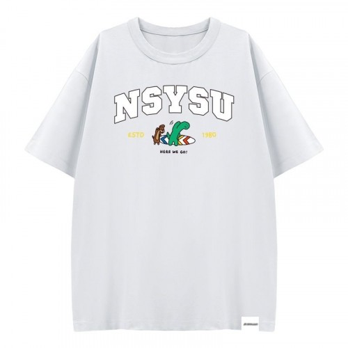 【預購至6/21，7/27陸續出貨】NSYSU遇見JOGUMAN寬版純棉短T_白色