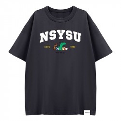 【預購至6/21，7/27陸續出貨】NSYSU遇見JOGUMAN寬版純棉短T_暗夜灰