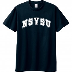 NSYSU經典字框純棉短T_深藍