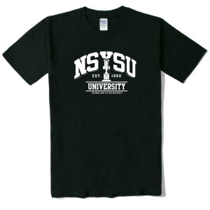 NSYSU建築款純棉短T_黑