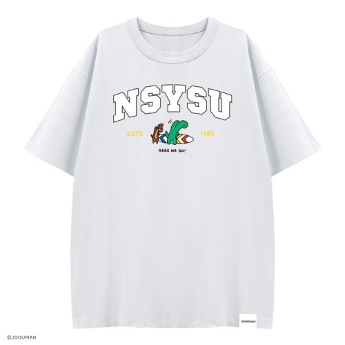 【預購至10/5,11/4陸續出貨】NSYSU遇見JOGUMAN寬版純棉短T_白色 【預購至10/5,11/4陸續出貨】NSYSU遇見JOGUMAN寬版純棉短T_白色