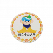 【團購商品，10個起做】NSYSU坐姿獼卡卡陶瓷吸水杯墊