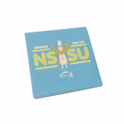 【團購商品，10個起做】NSYSU陶瓷吸水杯墊_中山金猴(藍) 