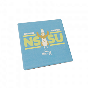 【團購商品，10個起做】NSYSU陶瓷吸水杯墊_中山金猴(藍) 