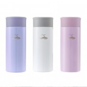 【團購商品，10個起做】NSYSU校徽款療癒系304輕巧保溫瓶200mL_粉藍/珍珠白/粉紫