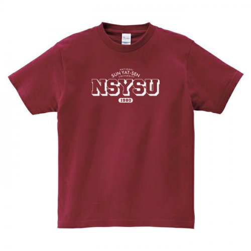NSYSU復古經典款純棉短T_紅