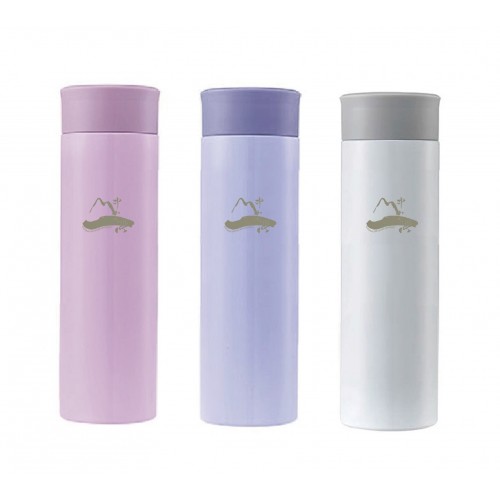 【團購商品，10個起做】NSYSU校徽款療癒系304輕巧保溫瓶300mL_粉紫/粉藍/珍珠白(可混色)